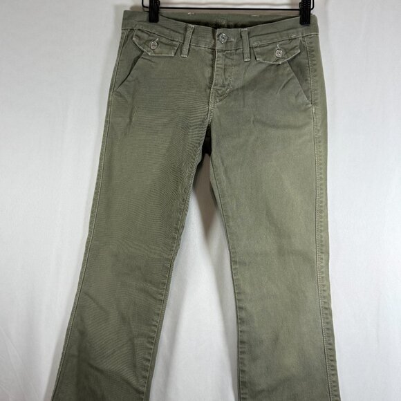 7‎ For All Mankind Sage Green Bootcut Jeans Size 25 Women's - Picture 1 of 16